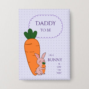 Cute Bunny & Carrot Baby Shower Daddy-to-be
