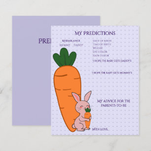 Cute Bunny & Carrot Baby Shower Game Flyer
