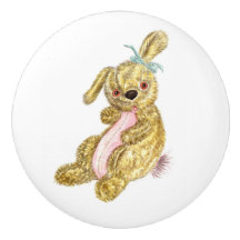 Cute Bunny Ceramic Knob