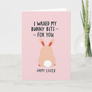 Cute Bunny Cheeky Message Card