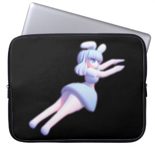 Cute Bunny Cheer Cheerleader Flyer  Laptop Sleeve