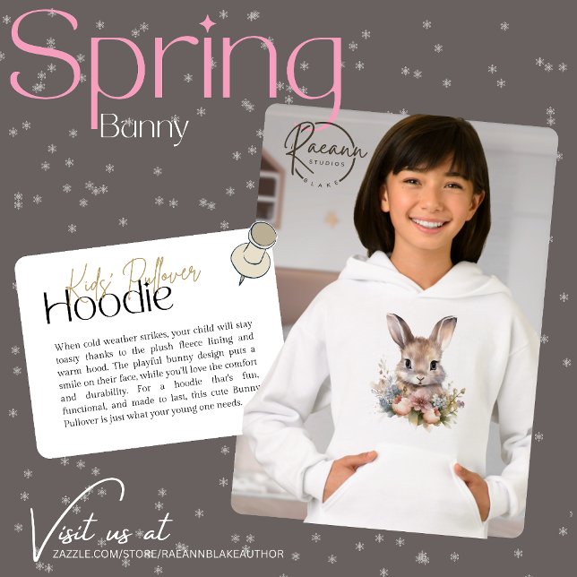 Cute Bunny Children's Pullover Hoodie (Creator Uploaded)
