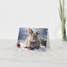 Cute Bunny Christmas Card