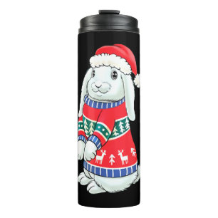 Cute Bunny Christmas Costume Thermal Tumbler