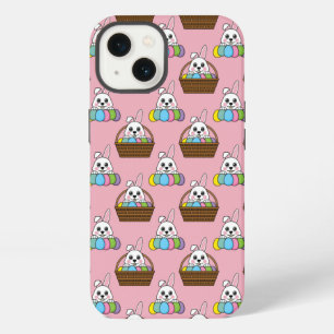 Cute Bunny Colourful Easter Egg Hunt Basket Patter iPhone 13 Case