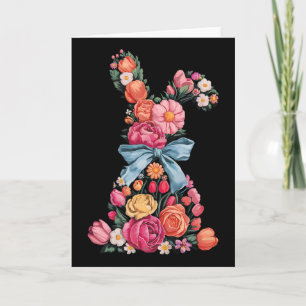 Cute Bunny Coquette Bow Easter Day Rabbit Teens Gi Card