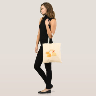 Cute Bunny Couple Love Quote - "Honey I Love You" Tote Bag