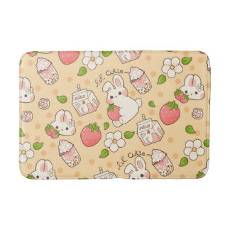 cute bunny design bath mat