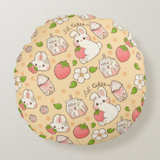 cute bunny design round cushion