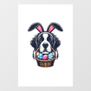 Cute Bunny Ear Saint Bernard Dog Easter Egg Owner 