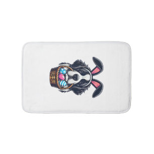 Cute Bunny Ear Saint Bernard Dog Easter Egg Owner  Bath Mat
