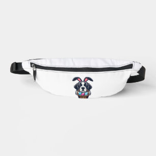 Cute Bunny Ear Saint Bernard Dog Easter Egg Owner  Bum Bags