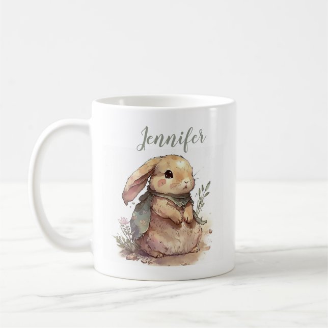Cute Bunny Easter Coffee Mug (Left)