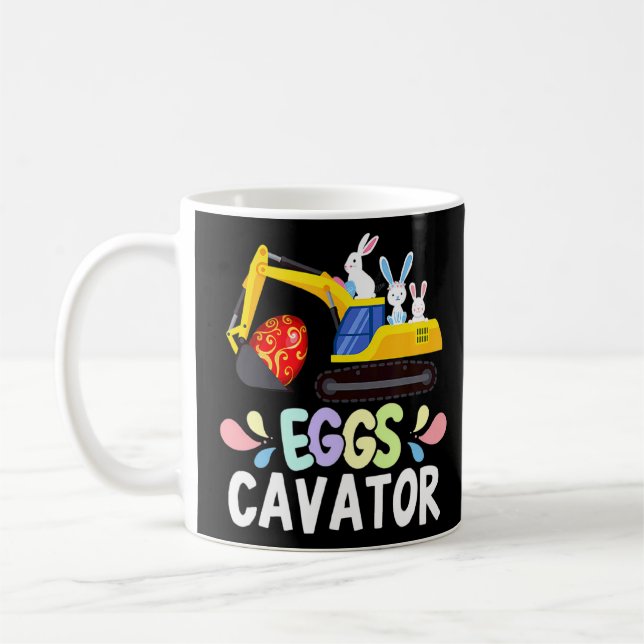 Cute Bunny Easter Egg Hunt Eggs Cavator Easter  Ki Coffee Mug (Left)