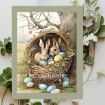 Cute Bunny Easter Eggs Forest Holiday Postcard<br><div class="desc">Cute bunny and Easter eggs.  A delightful way to send Happy Easter wishes to loved ones.</div>