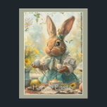 Cute Bunny Easter Eggs  Holiday Postcard<br><div class="desc">Cute bunny and Easter eggs.</div>