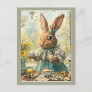 Cute Bunny Easter Eggs  Holiday Postcard
