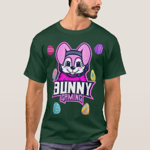 Cute Bunny Egg Funny Boys Girls Kids Gamer Happy E T-Shirt