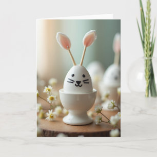 Cute Bunny Egg Springtime Card