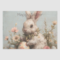 Cute Bunny Eggs Flowers Easter 