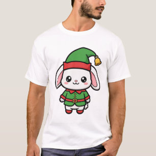 Cute Bunny Elf Christmas T-Shirt
