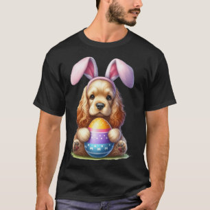 Cute Bunny Er Spaniel Dog Easter Hug Eggs Easter D T-Shirt