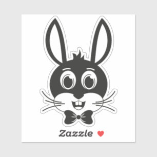 Cute Bunny Face Boy Cartoon Easter Rabbit