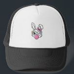 Cute Bunny Face Bubblegum Glasses Pink Coquette Bo Trucker Hat<br><div class="desc">Cute Bunny Face Bubblegum Glasses Pink Coquette Bow Easter T-Shirt</div>