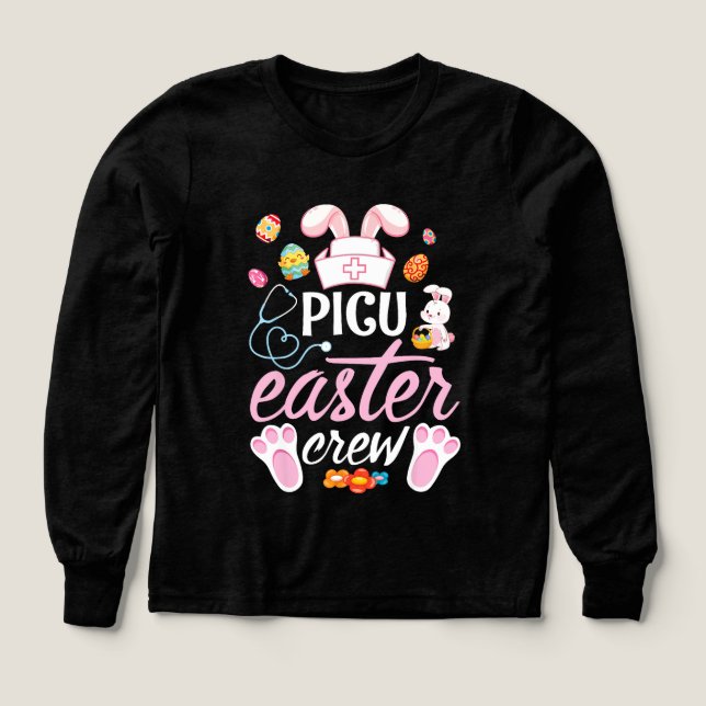 Cute Bunny Face Easter Eggs Happy Day (Design Front)