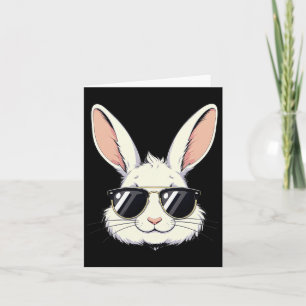 Cute Bunny Face Gles Girls Boy Rabbit Easter Day  Card