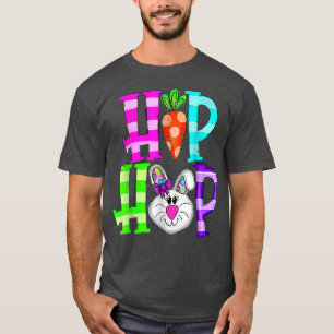 Cute Bunny Face Hip Hop Women Kids Funny Easter Da T-Shirt