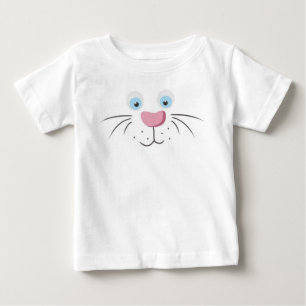 Cute Bunny Face Pink Nose Baby T-Shirt