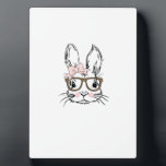 Cute Bunny Face Shirt Leopard Print Glasses EASTER Plaque<br><div class="desc">Cute Bunny Face Shirt Leopard Print Glasses EASTER Gift Sweatshirt</div>