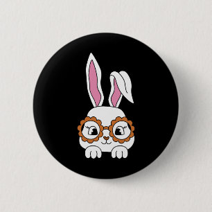 Cute Bunny Face Tie Dye Gles Easter Day 6 Cm Round Badge