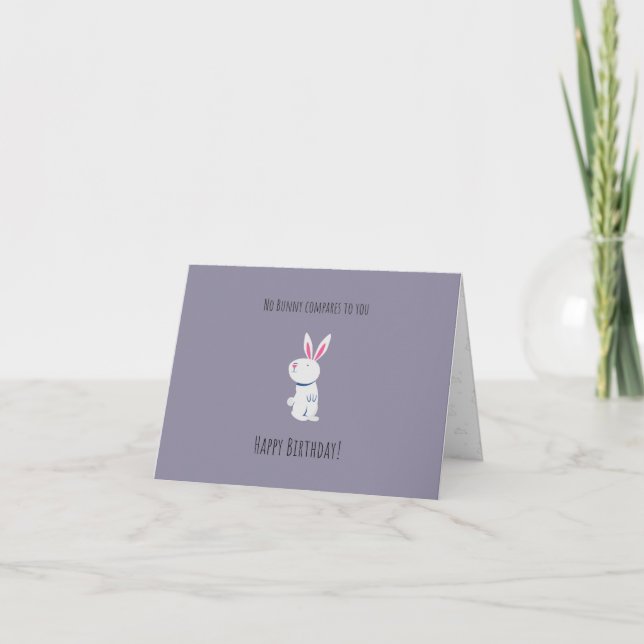 cute bunny Folded Birthday Card Card for kids (Front)