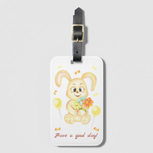 Cute Bunny for a positive mood Luggage Tag