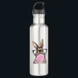 Cute Bunny Glasses Bubblegum Easter Day Girls Kids 710 Ml Water Bottle<br><div class="desc">Cute Bunny Glasses Bubblegum Easter Day Girls Kids Boys T-Shirt</div>