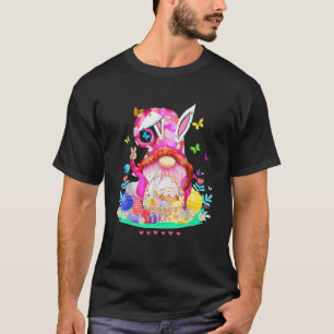 Cute Bunny Gnome Rabbit Eggs Hunting Happy Easter T-Shirt