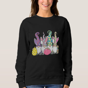 Cute Bunny Gnomes With Eggs Basket Happy Easter Sweatshirt