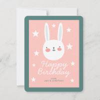 Cute Bunny Happy Birthday