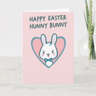 Cute Bunny Heart Greeting Card