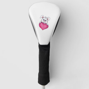Cute bunny heart love gift valentines day golf head cover