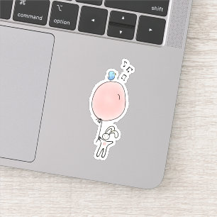 Cute Bunny Holding a Balloon