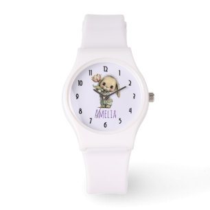 Cute Bunny Holding a Tulip Watch