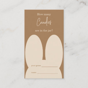 Cute bunny How many candies game Enclosure Card