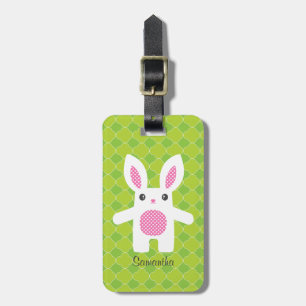 Cute Bunny Hug Luggage Tag