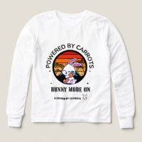 Cute Bunny Hugging Carrot Retro Sunset T-Shirt 