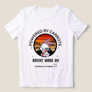Cute Bunny Hugging Carrot Retro Sunset T-Shirt Tri-Blend Shirt