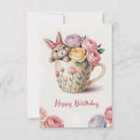 Cute Bunny In A Cup