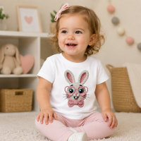 Cute Bunny in Heart Glasses
